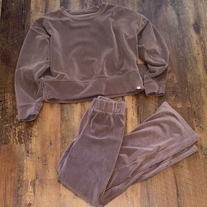 Jessica Simpson Purpleish Velour Track Pants & Joggers Set
